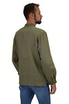 Men's linen embroidered shirt Dobromysl khaki